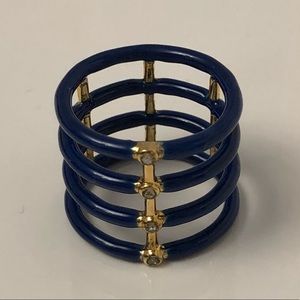 Elizabeth and James Ring - Gold and Royal Blue